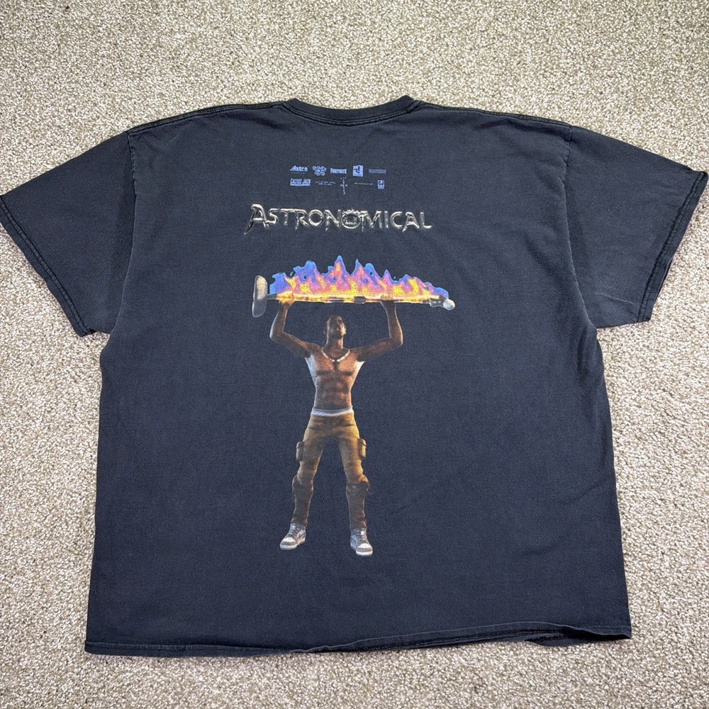 Travis Scott Fortnite Astronomical Tee Black Size XL Authentic